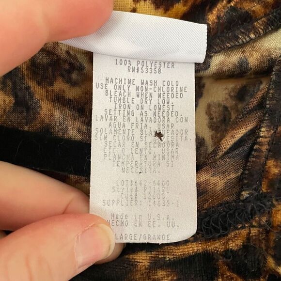 Vintage Animal Print Top Leopard Print Blouse Carole Baskin - Picture 3 of 7